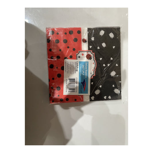 2Ply Napkins 24 ct Ladybugs 24Set/Cs