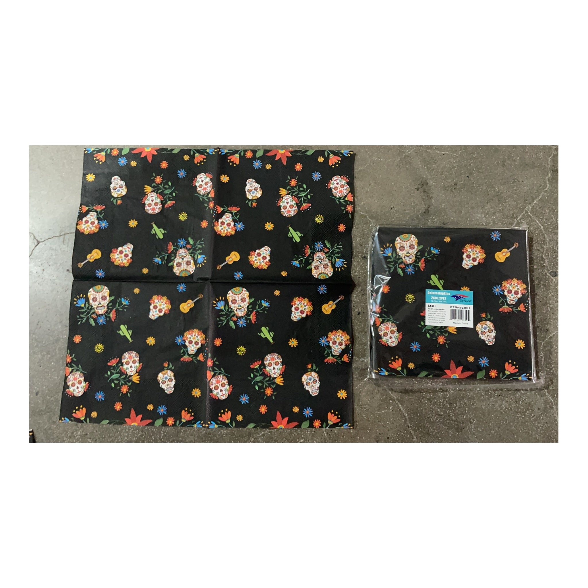 2Ply Napkins24 ct Skull 24Pg/Cs