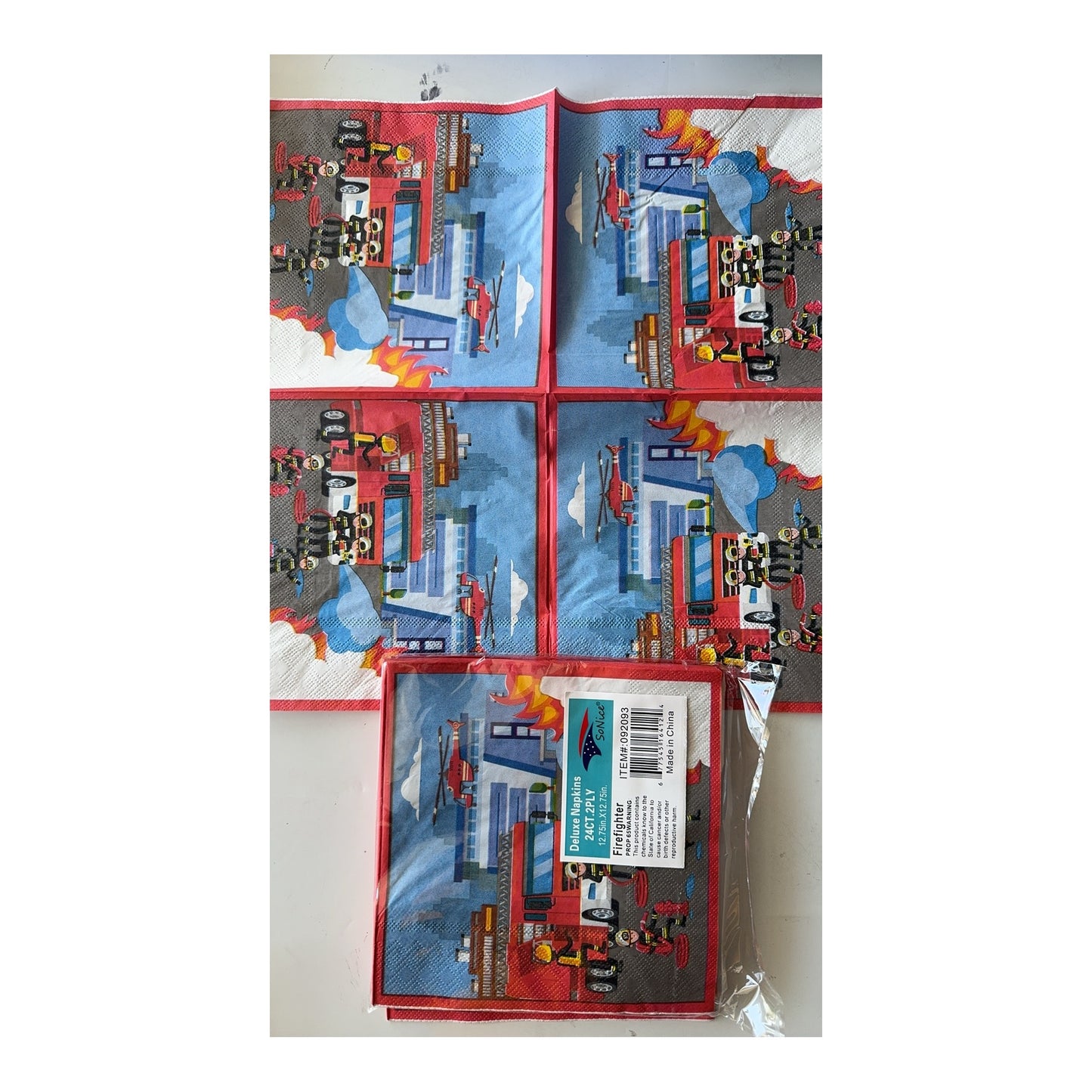 2Ply Napkins 24 ct Fire Fighter 24Pk/Cs
