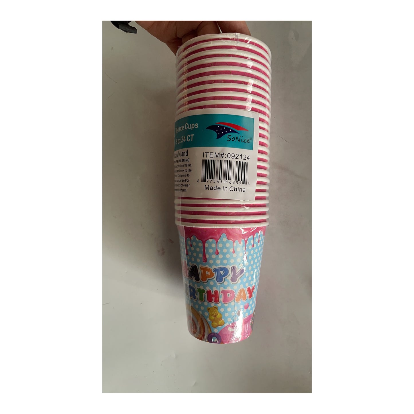 9Oz Paper Cup 24 ct Candy Land 24Pk/Cs