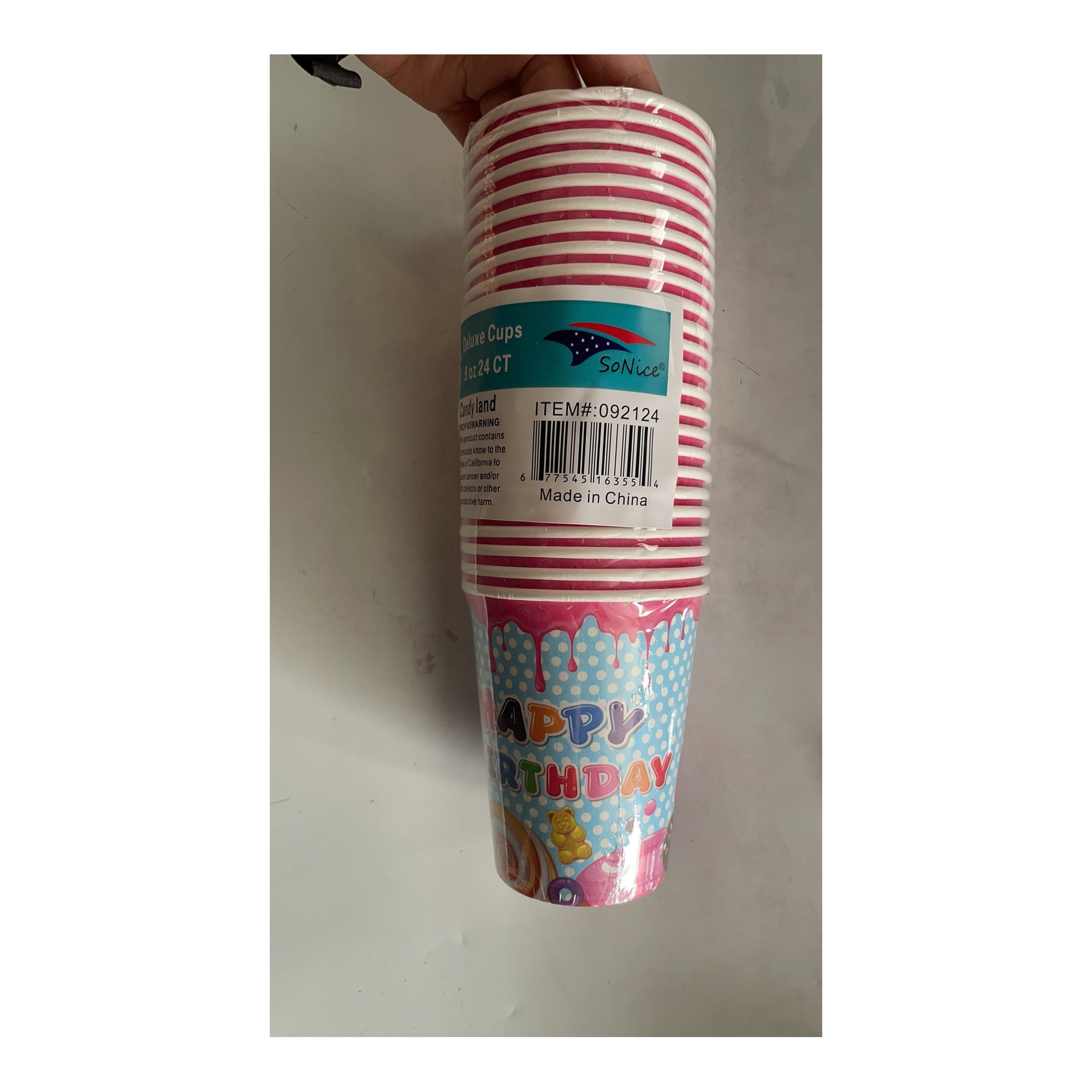 9Oz Paper Cup 24 ct Candy Land 24Pk/Cs