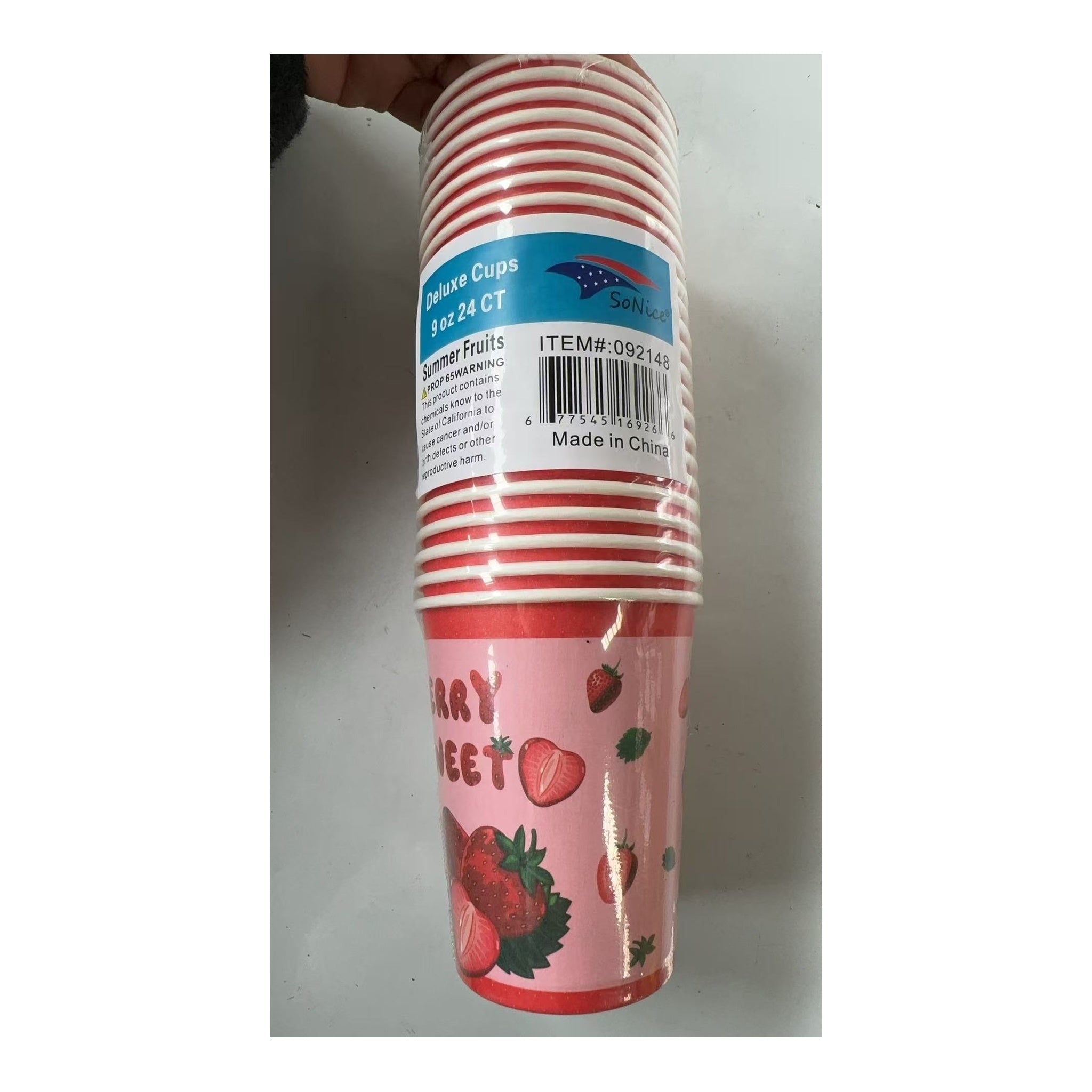 9Oz Cup 24 ct Strawberry 24Pk/Cs