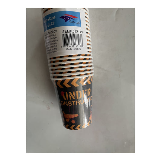 9Oz Paper Cup 24 ct Construction 24Pk/Cs