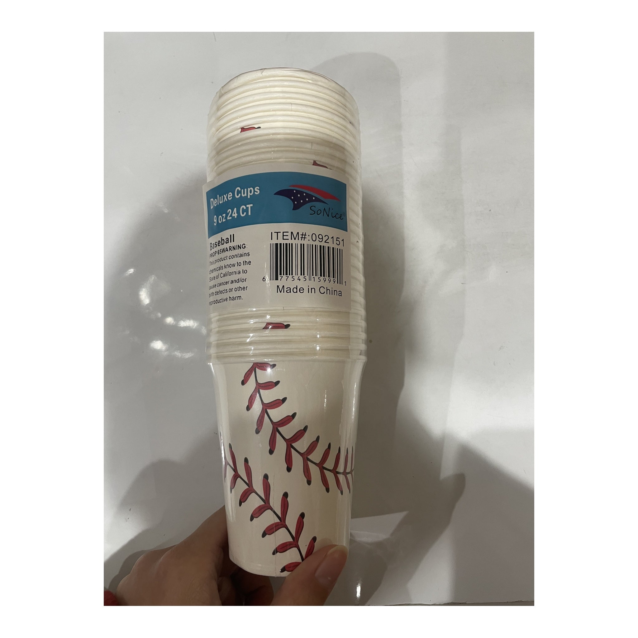 9Oz Cups 24 ct Baseball 24Pk/Cs