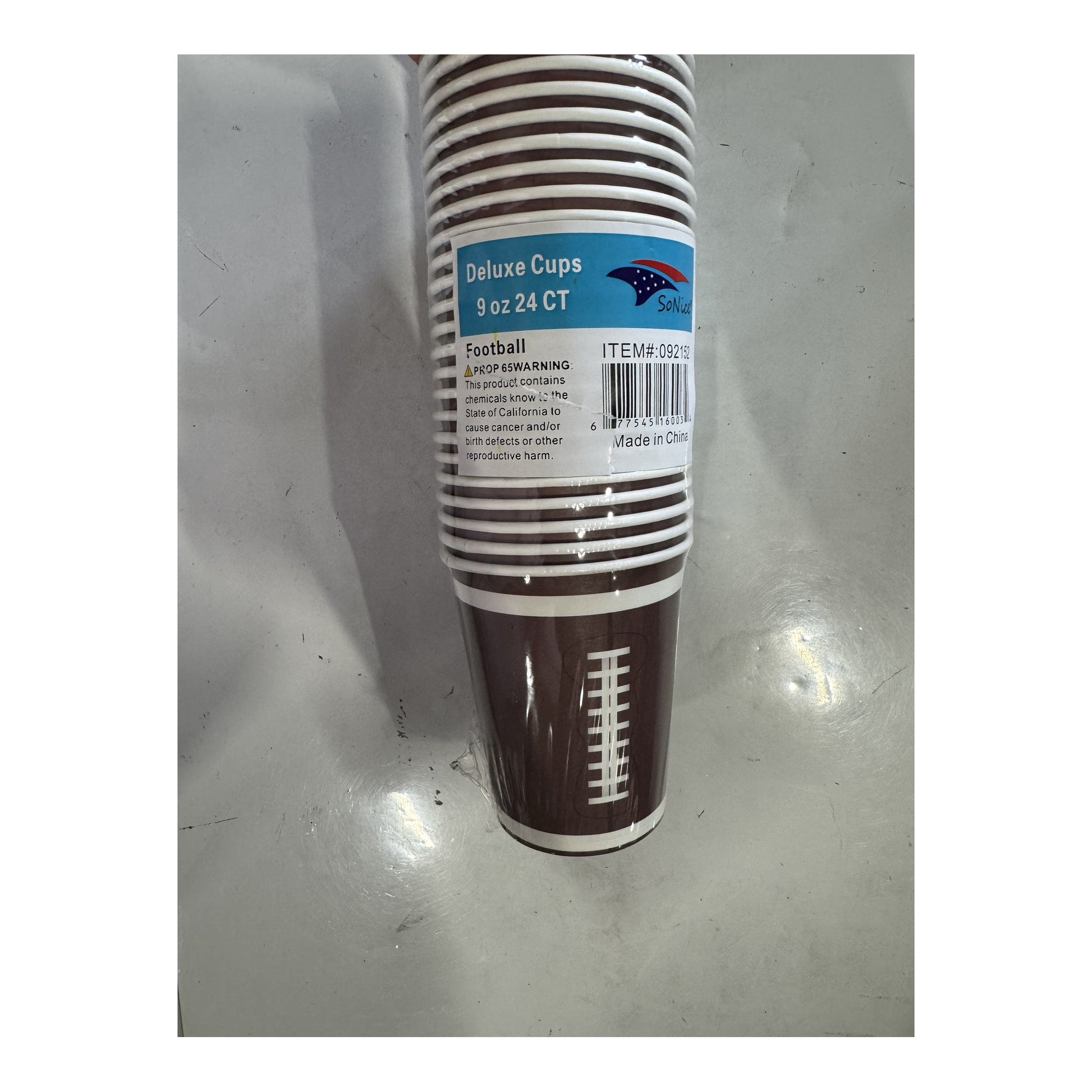 8Oz Cups 24 ct Football 24Pk/Cs