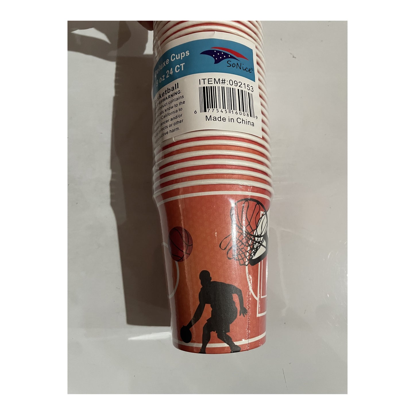8Oz Cups 24 ct Basketball 24Pk/Cs