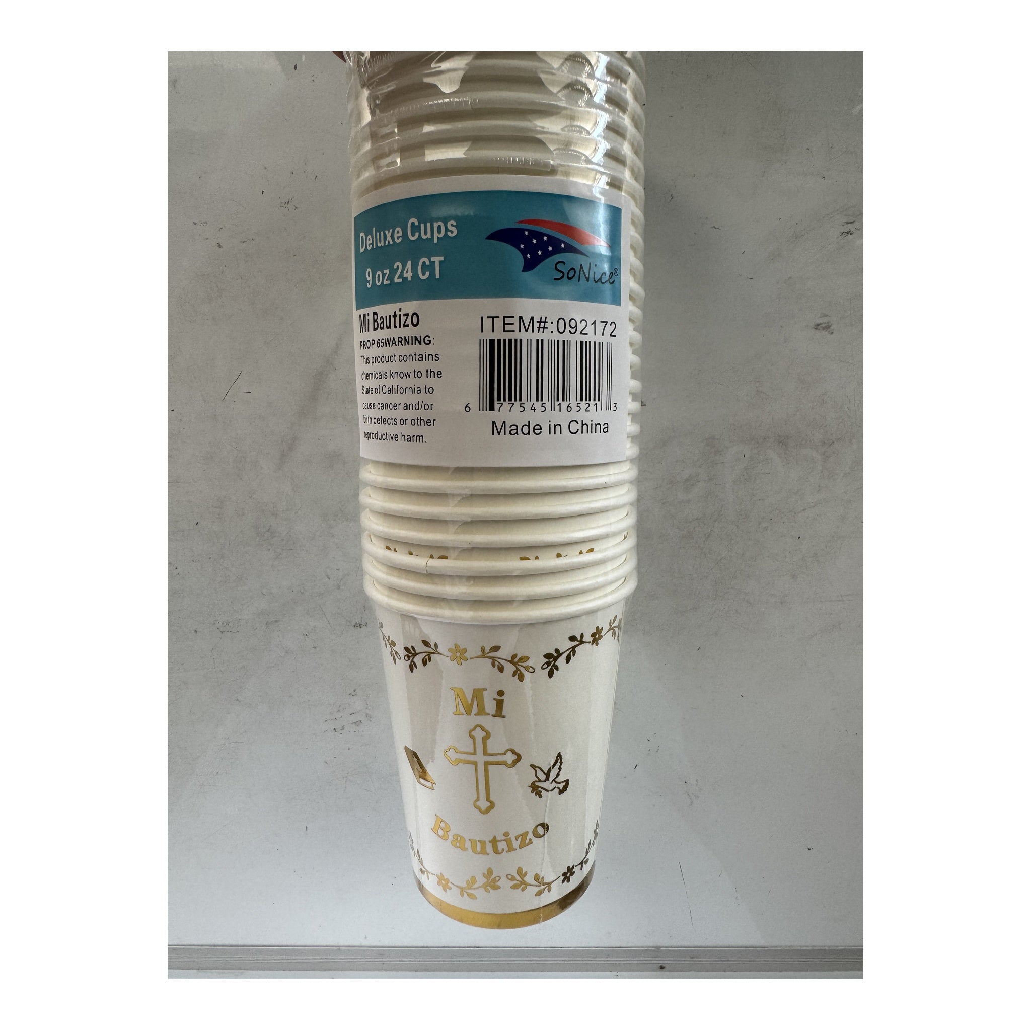 9Oz Paper Cup 24 ct Mi Bautizo 24Pk/Cs