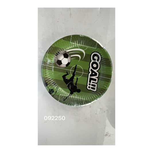 7"Paper Plate 24 ct Soccer 24Pk/Cs
