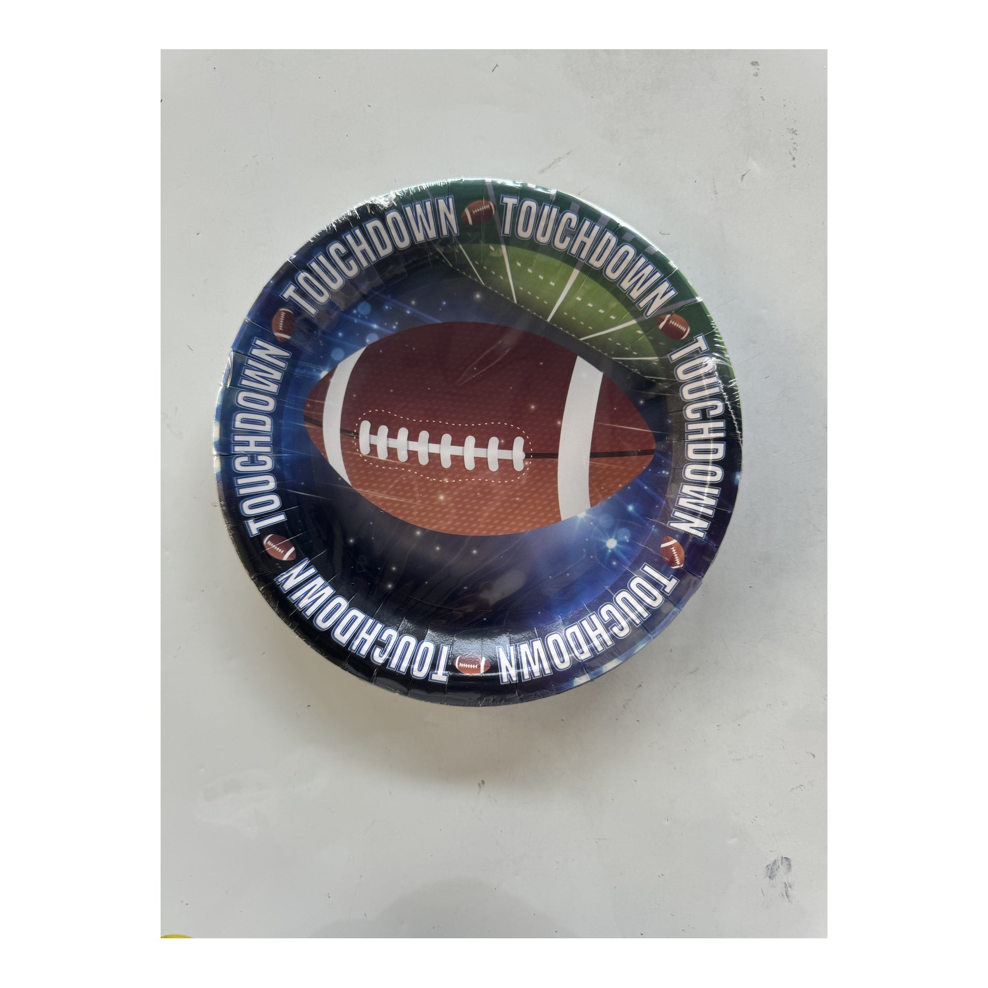 7" Plts 24 ct Football 24Pk/Cs