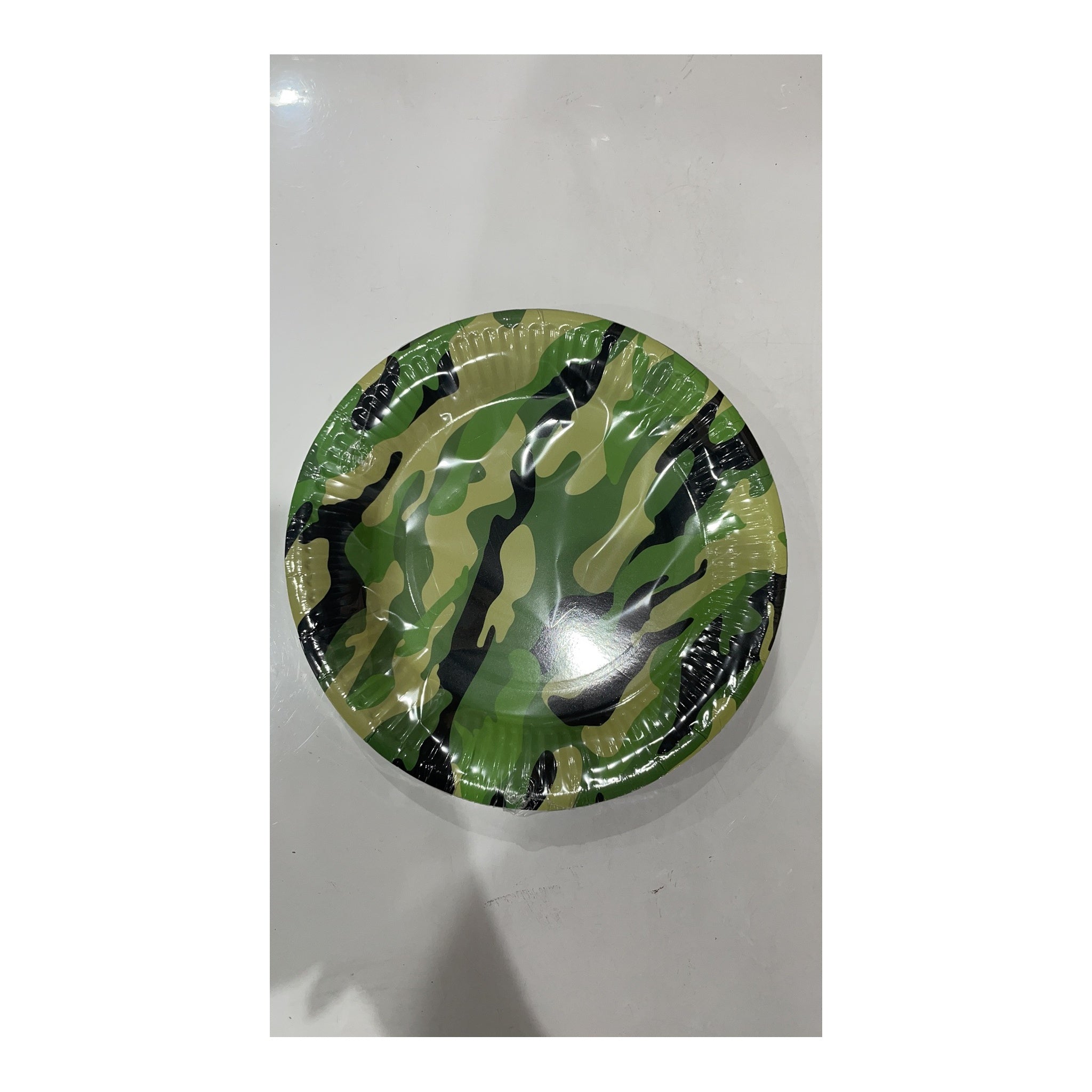7"Paper Plate 24 ct Army 24Pk/Cs