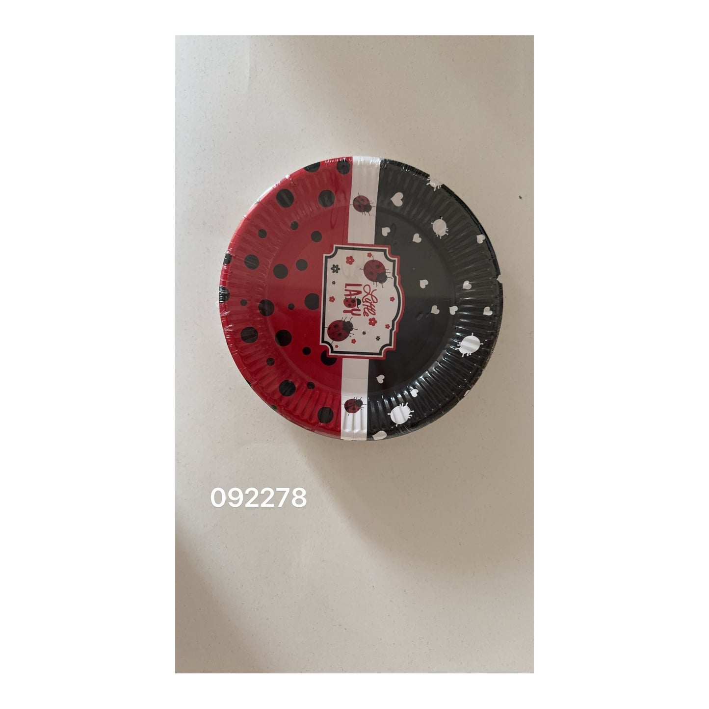 7"Paper Plate 24 ct Ladybug 24Pk/Cs
