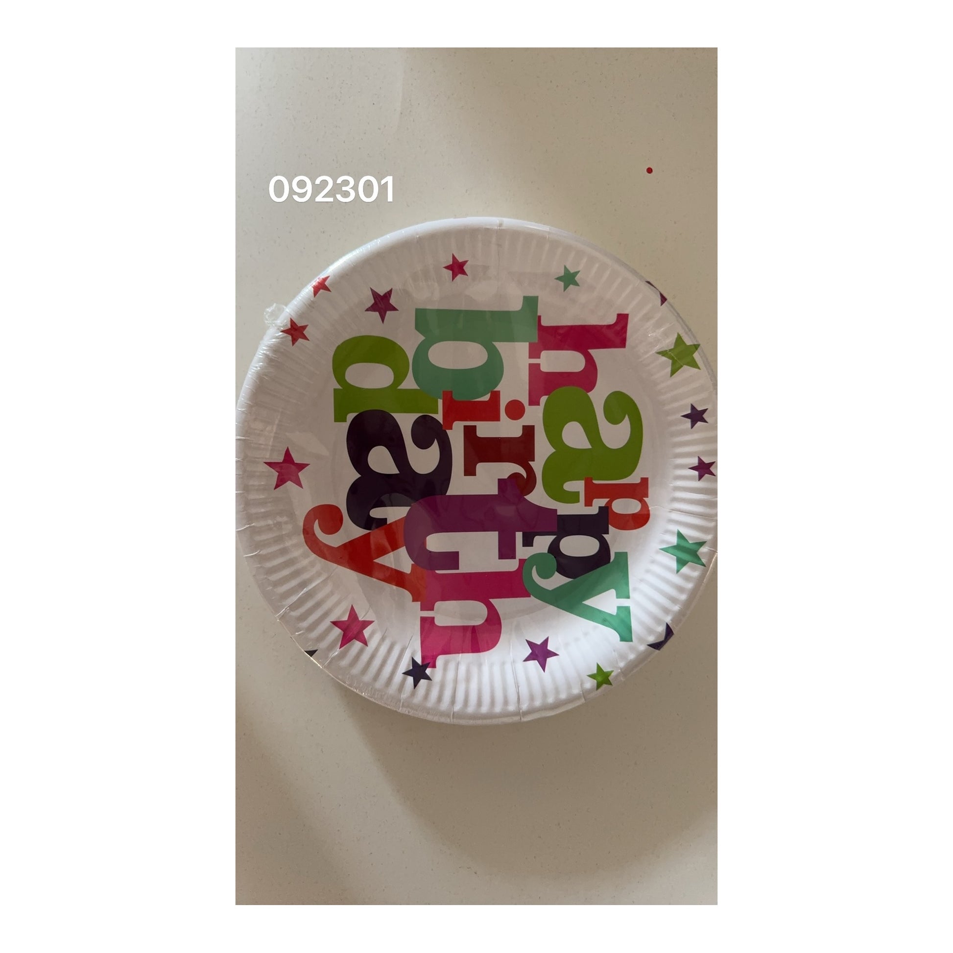 9" Plts 24 ct Happy Birthday 24Pk/Cs