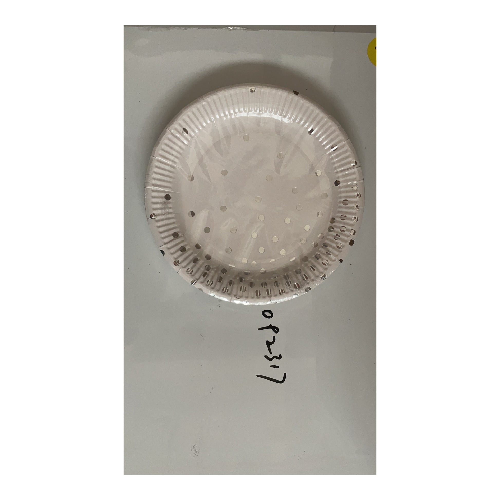 9" Plts 24 ct Silver Dots/White 24Pk/Cs