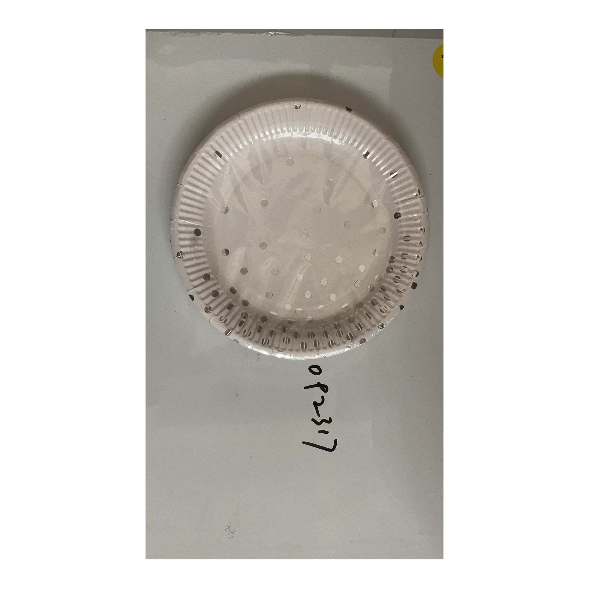9" Plts 24 ct Silver Dots/White 24Pk/Cs