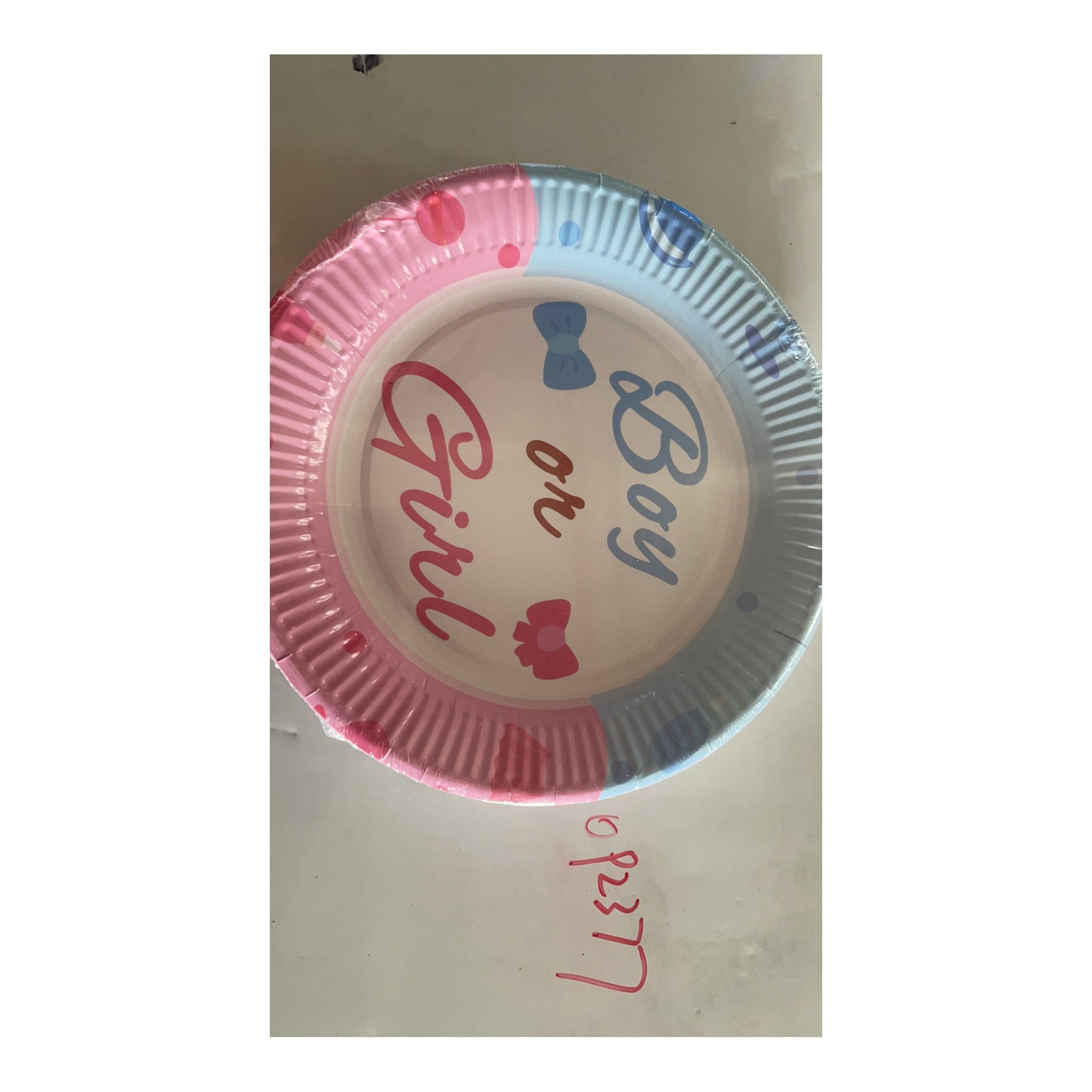 9" Plts Gender Reveal 24 ct 24Pk/Cs