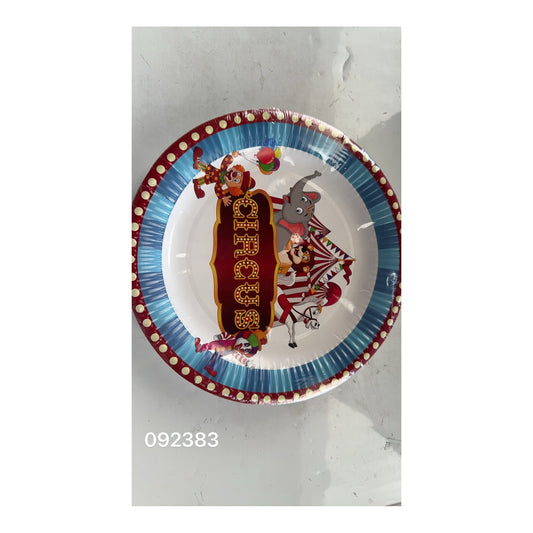 9" Plts 24 ct Circus 24Pk/Cs
