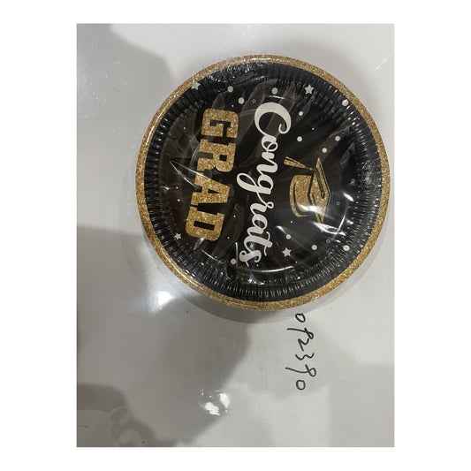 9" Plts 24 ct Congrats Grad 24Pk/Cs