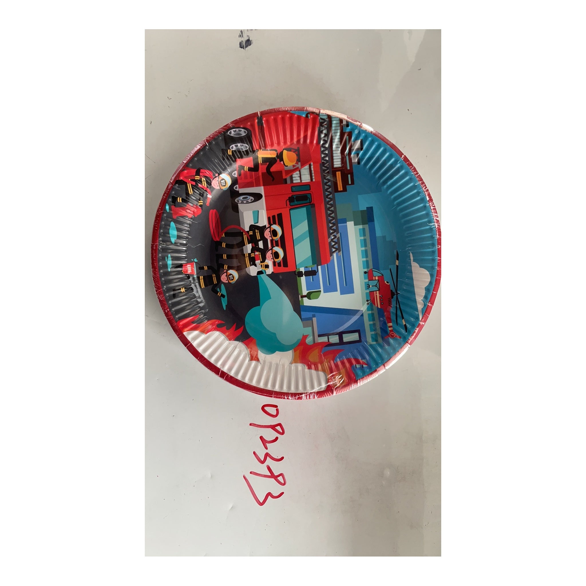 9" Plts 24 ct Fire Fighter 24Pk/Cs