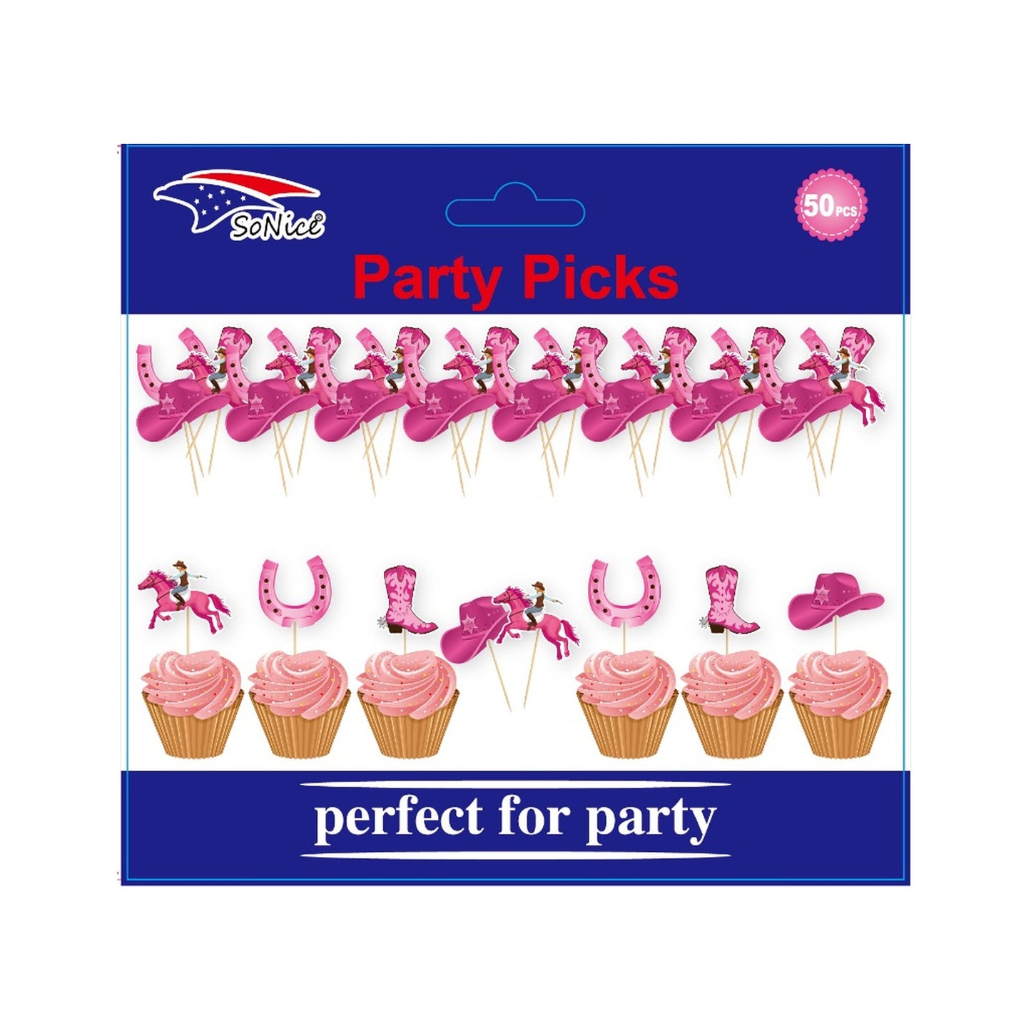 Cupcake Topper 50 ct Cowgirl 120C12
