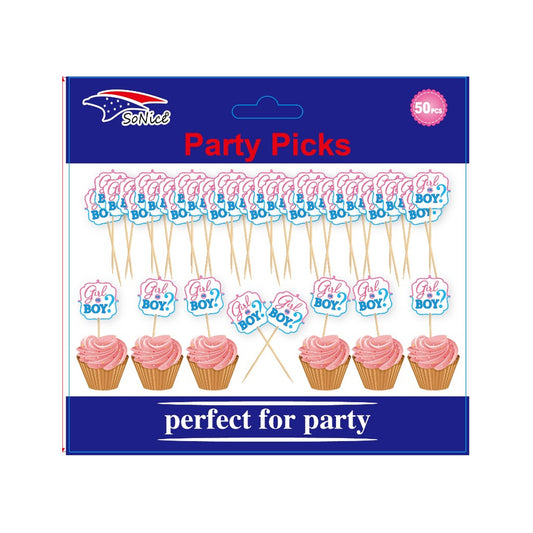 Party Picks Gender Reveal 50 ct 120Pk/Cs