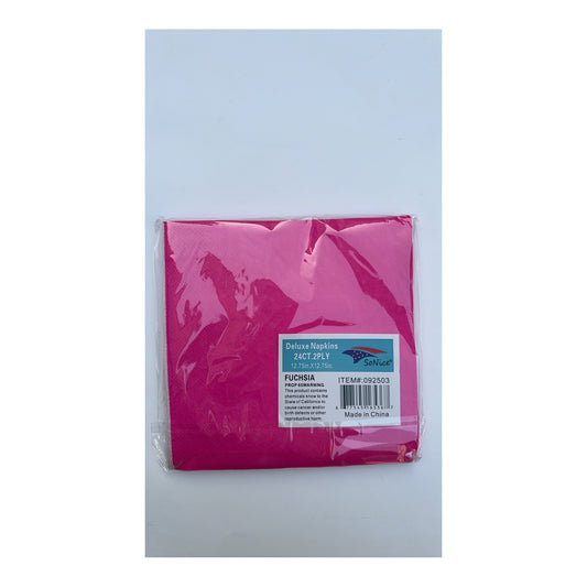 24 ct Napkins Fuchsia 24Pk/Cs