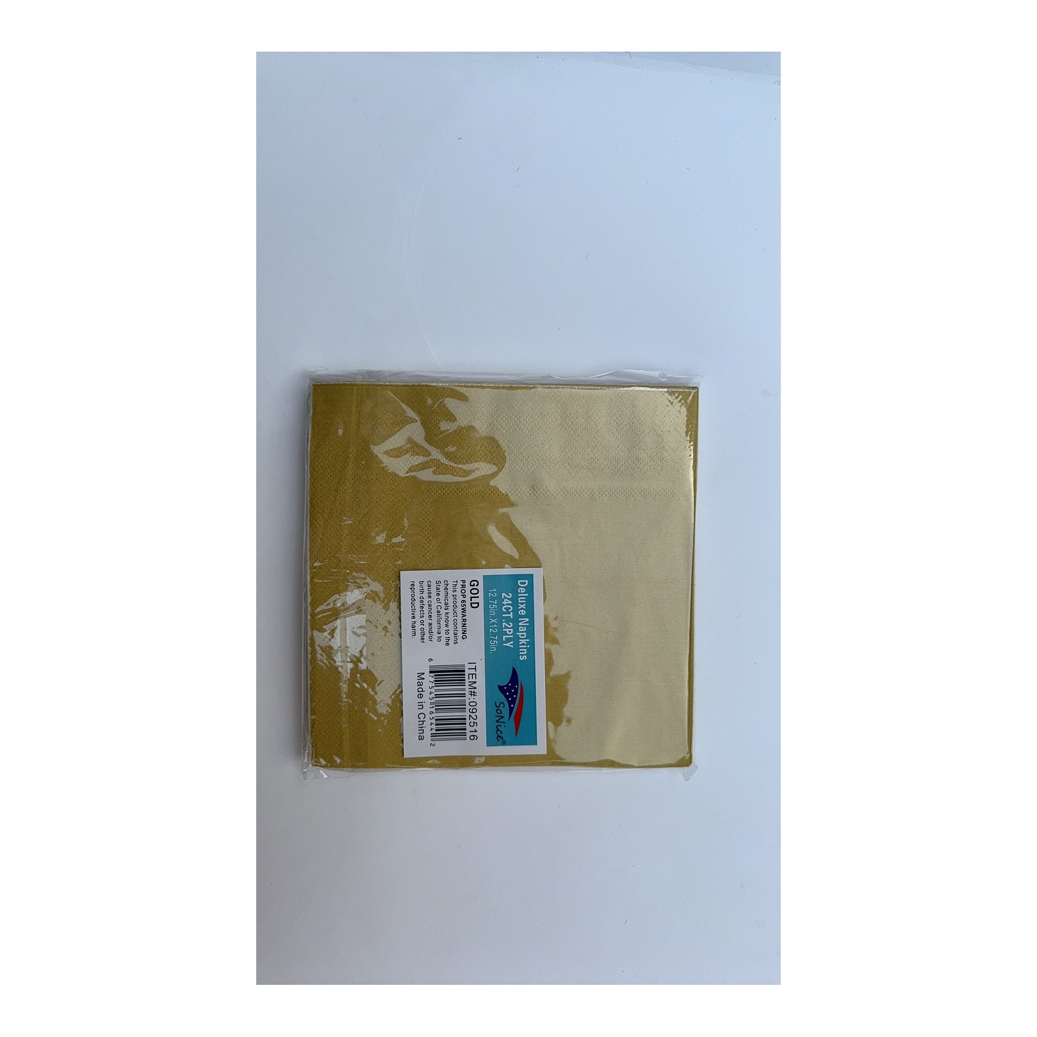 24 ct Napkins Gold 24Pk/Cs