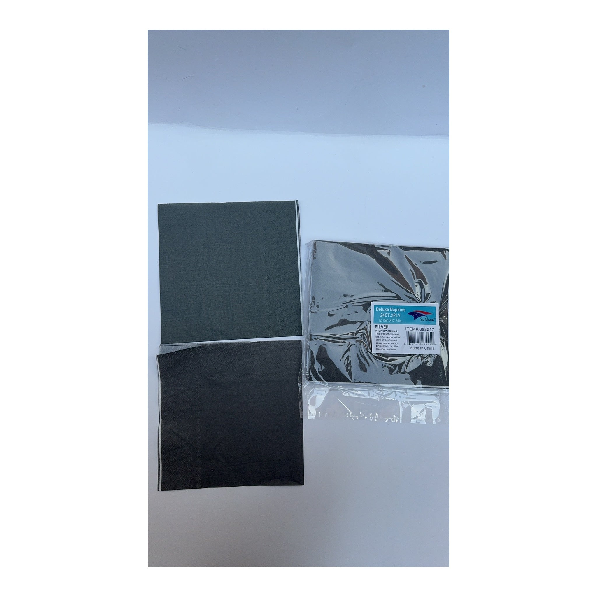 24 ct Napkins Silver 24Pk/Cs