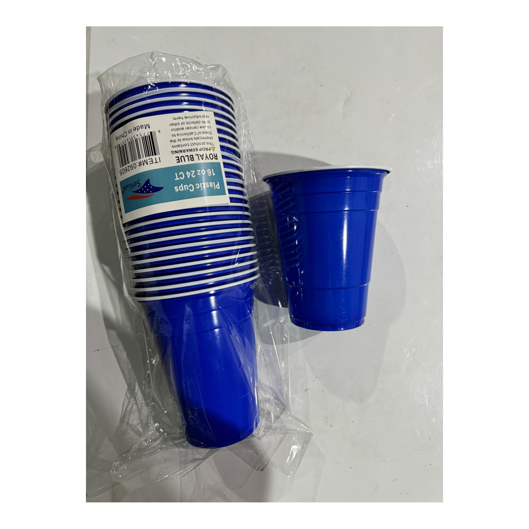24 ct Plt 16Oz Cups Royal Blue 24Pk/Cs