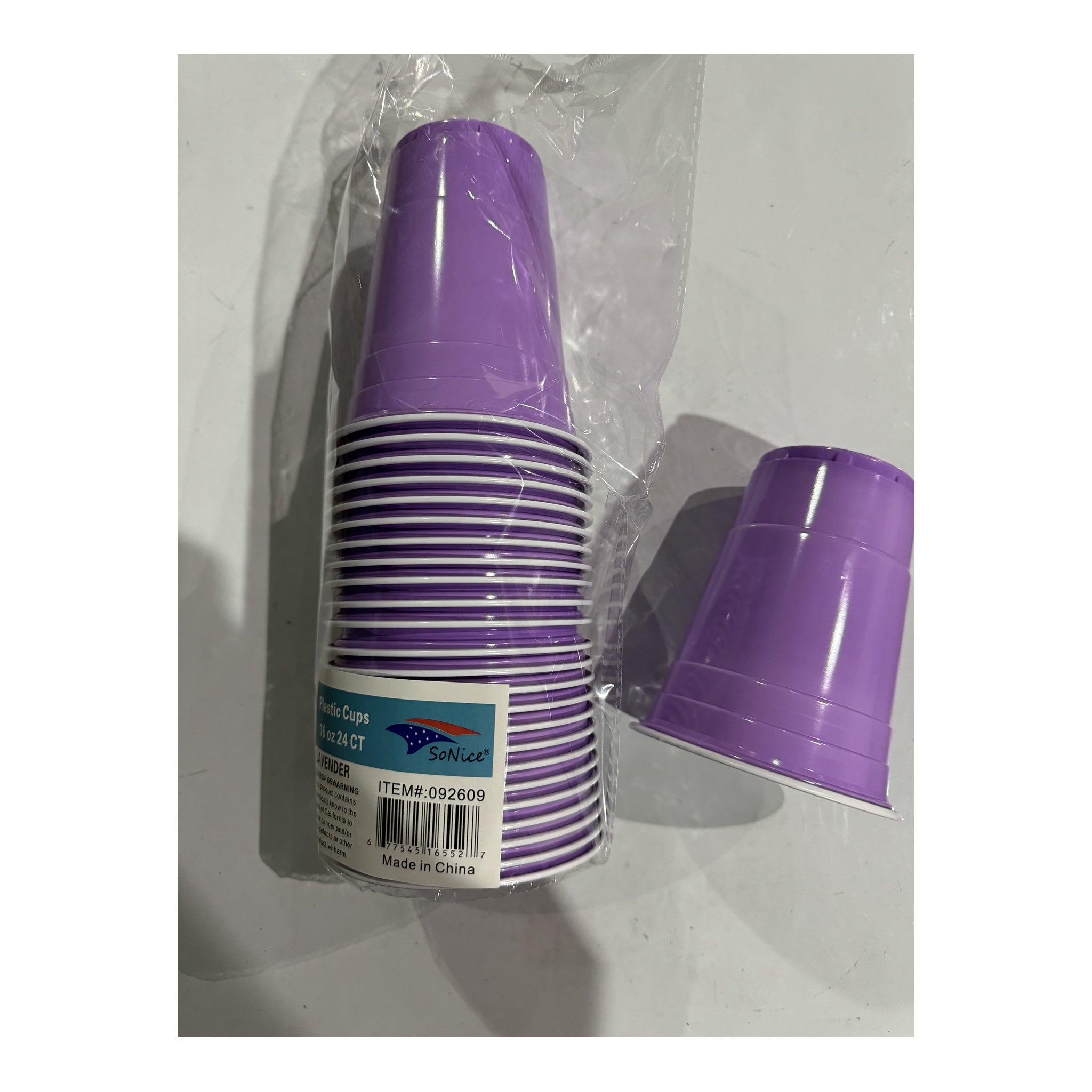 24 ct Plt Cups Lavender 24Pk/Cs