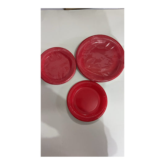 24 ct 7" Plates Red 24Pk/Cs