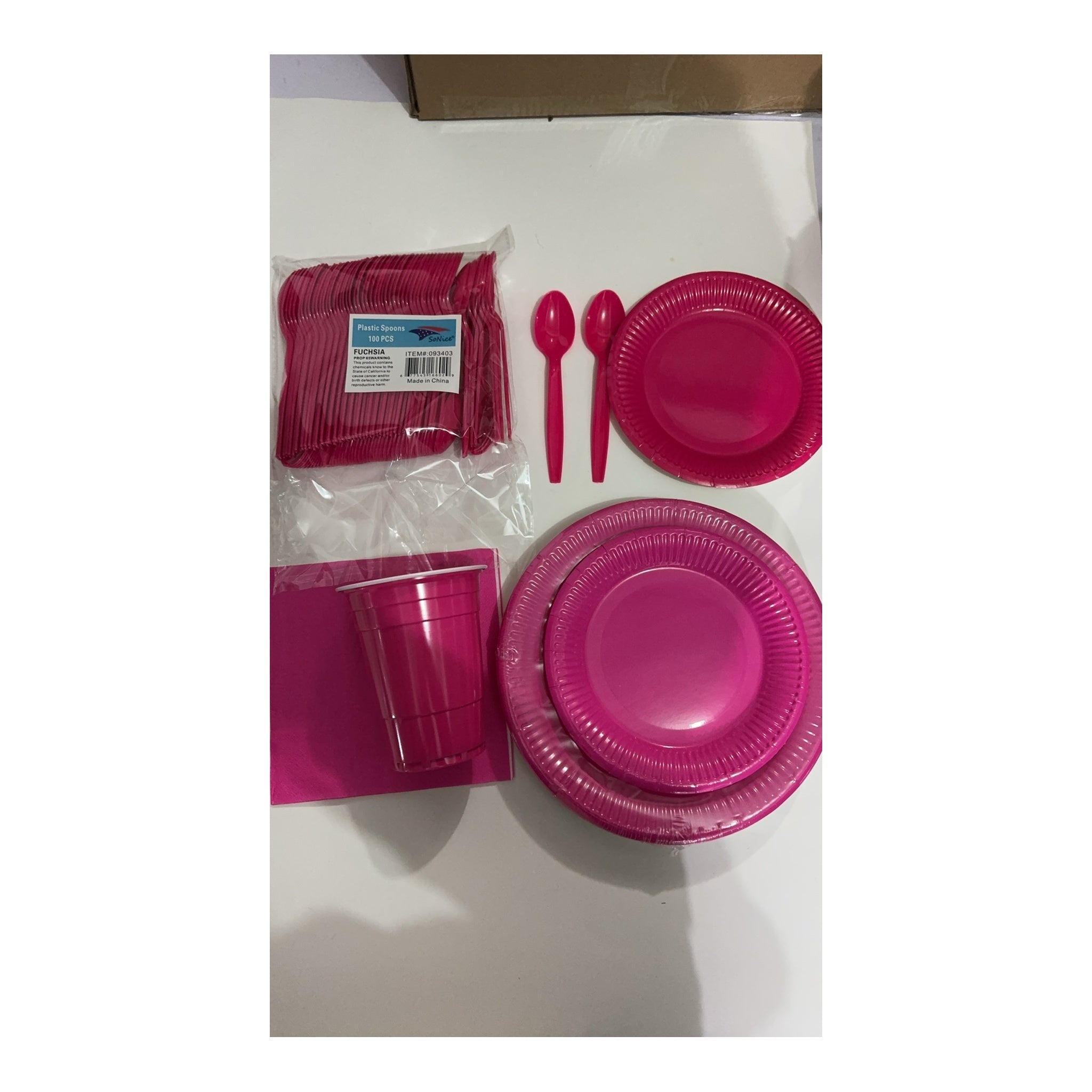 24 ct 7" Plates Fuchsia 24Pk/Cs