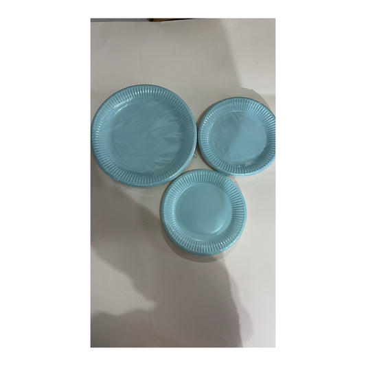 24 ct 7" Plates Light Blue 24Pk/Cs