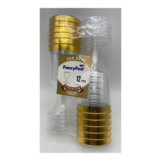 12 ct Wine Cups 5.5Oz Gold 24Pk/Cs
