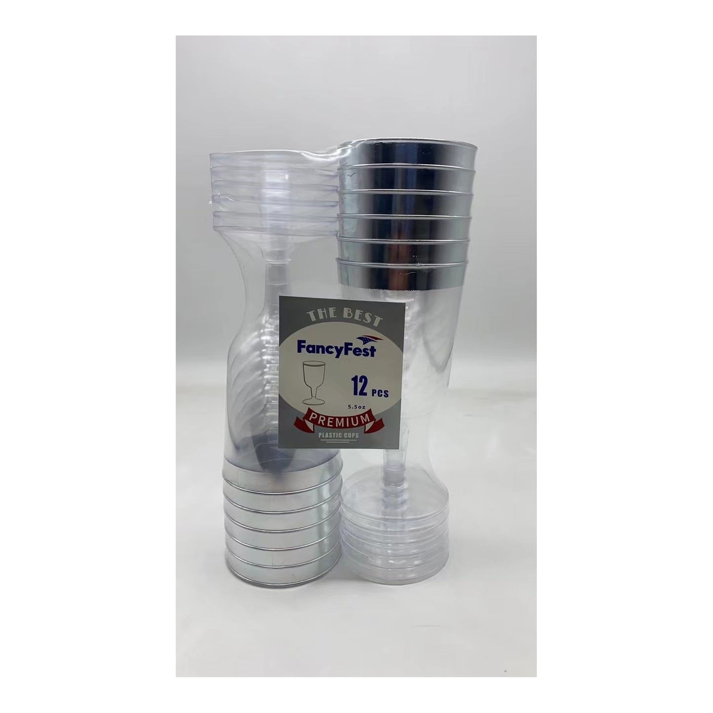 12 ct Wine Cups 5.5Oz Silver 24Pk/Cs