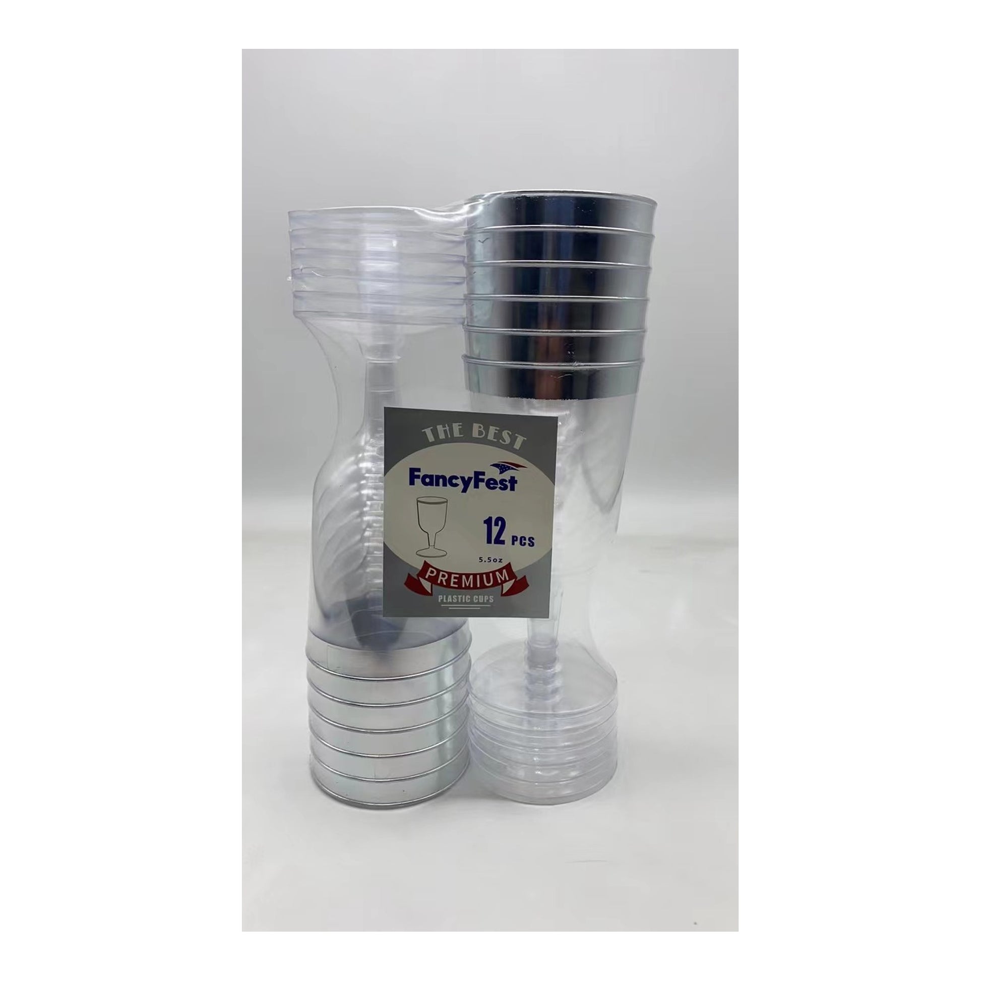 12 ct Wine Cups 5.5Oz Silver 24Pk/Cs