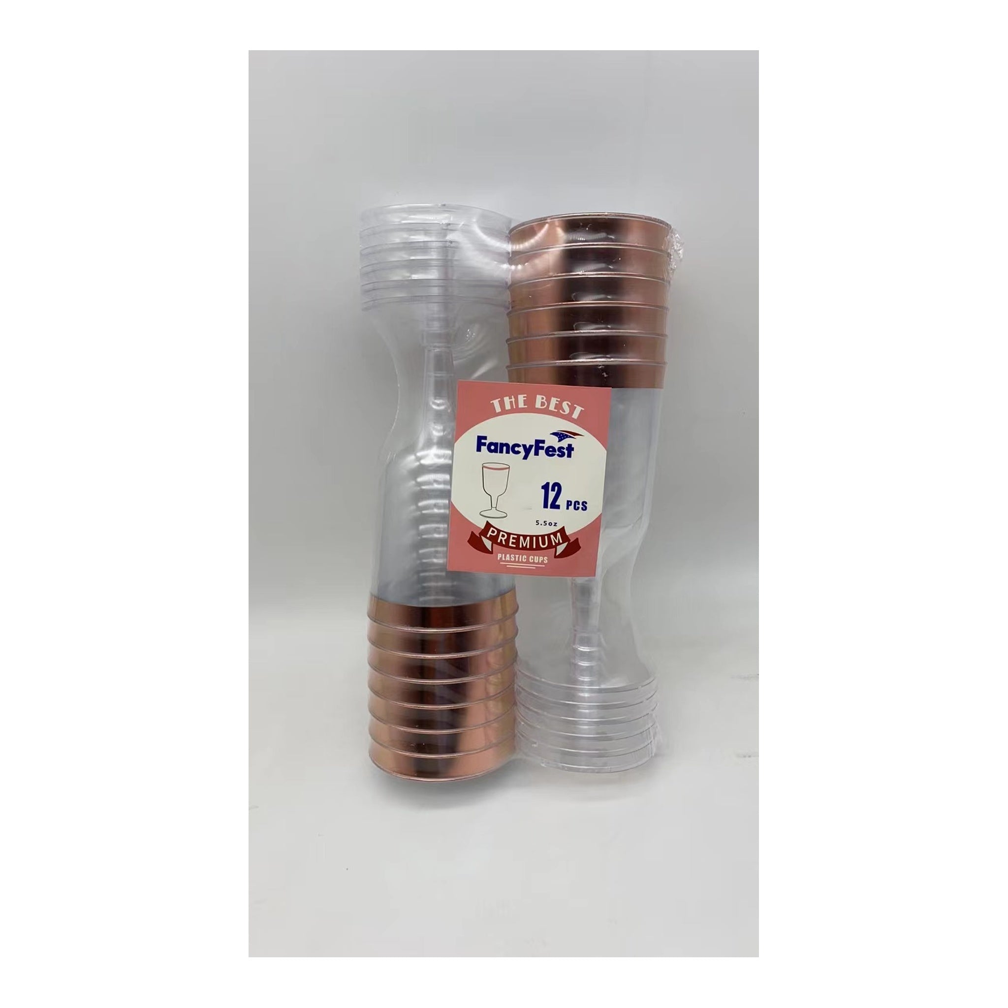 12 ct Wine Cups 5.5Oz Rose Gold 24Pk/Cs