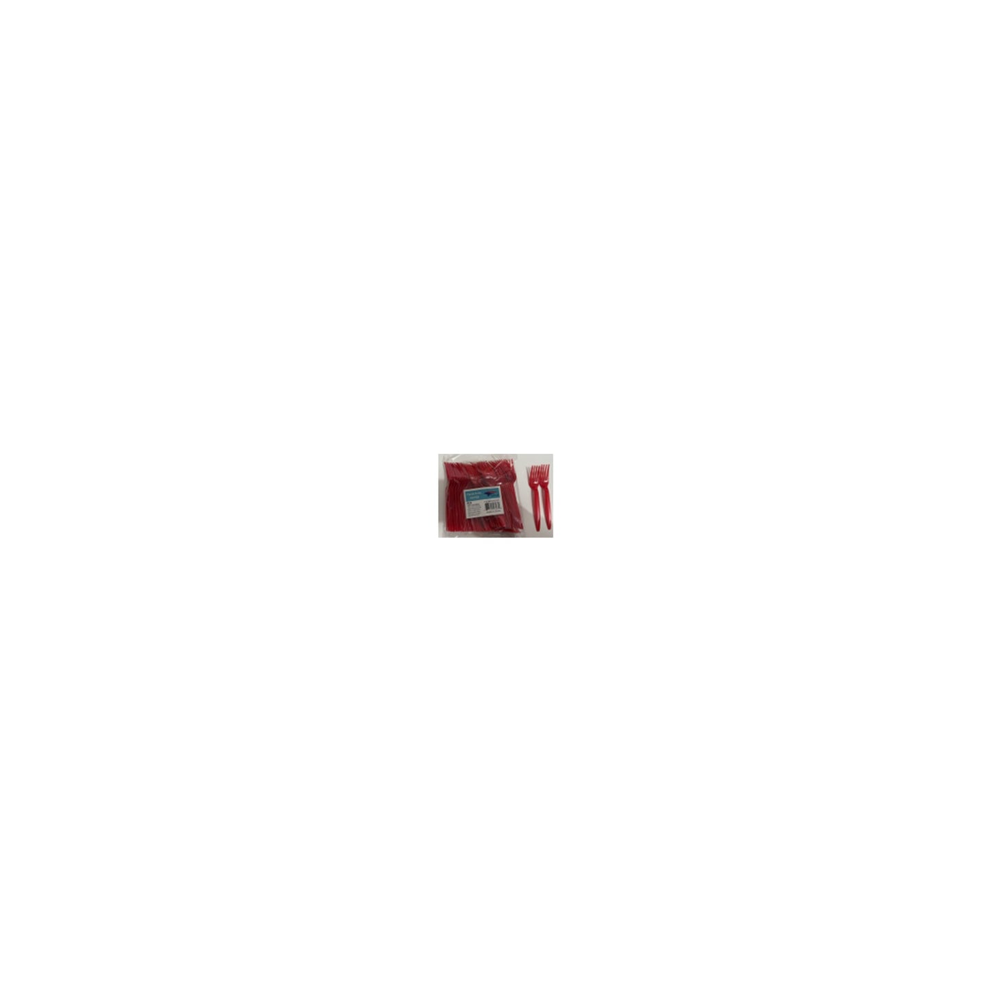 100 ct Plt Forks Red 24Pk/Cs