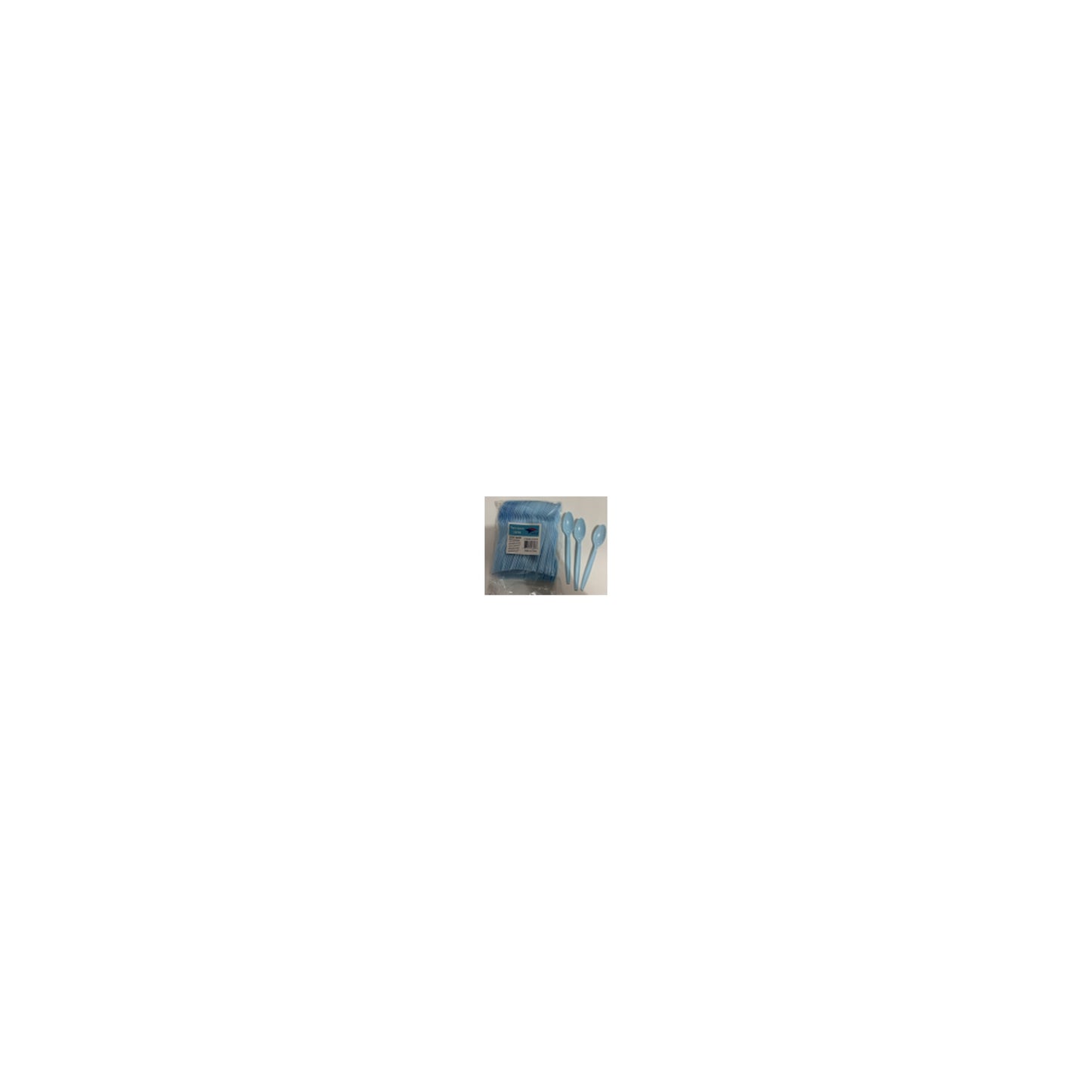 100 ct Plt Spoons Light Blue 24Pk/Cs