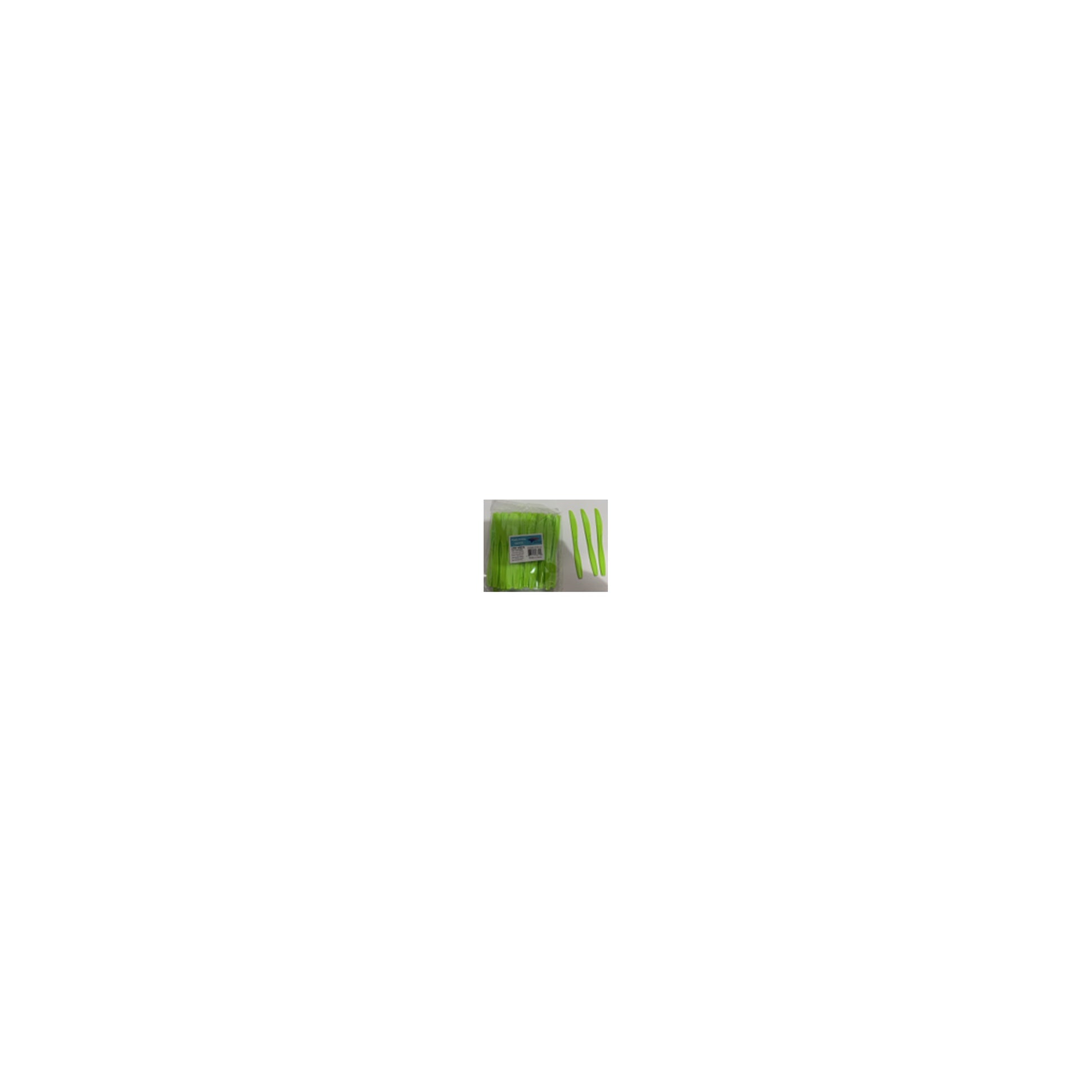 100 ct Plt Knives Lime Green 24Pk/Cs