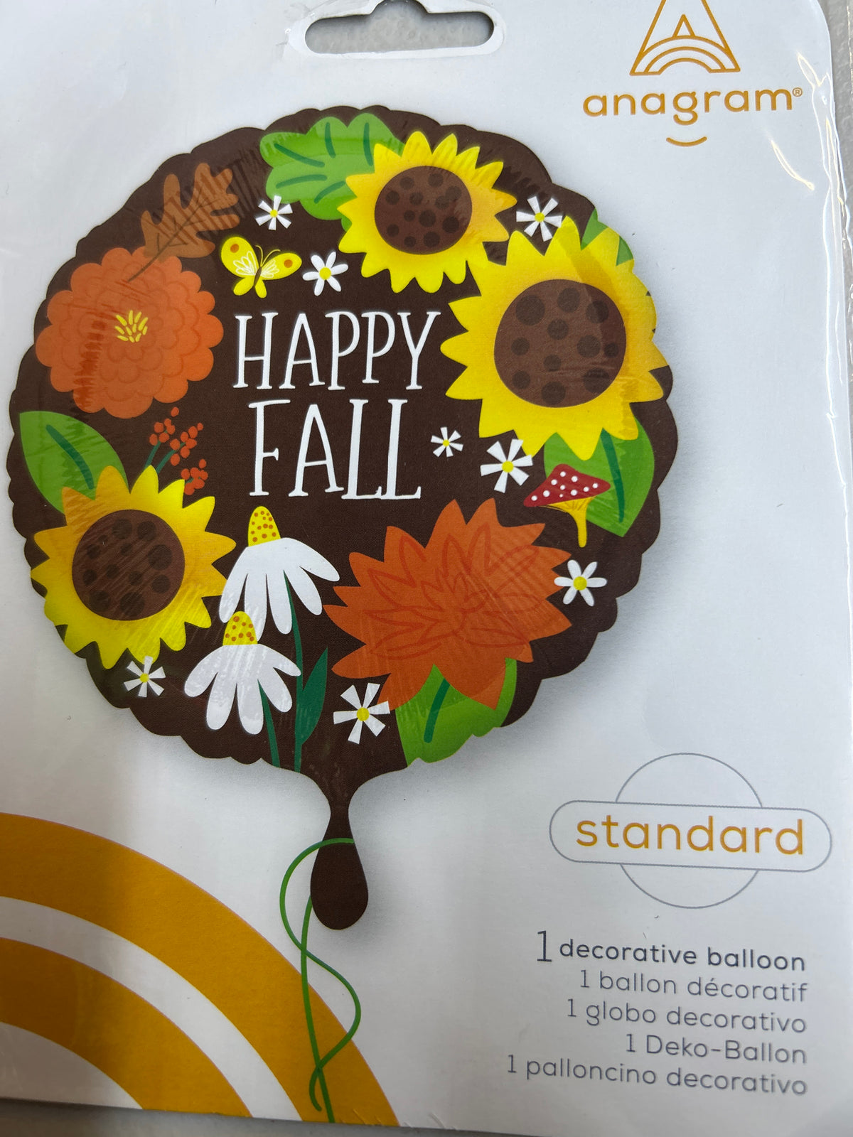 Globo Estándar 18 pulgadas Feliz Otoño Girasoles