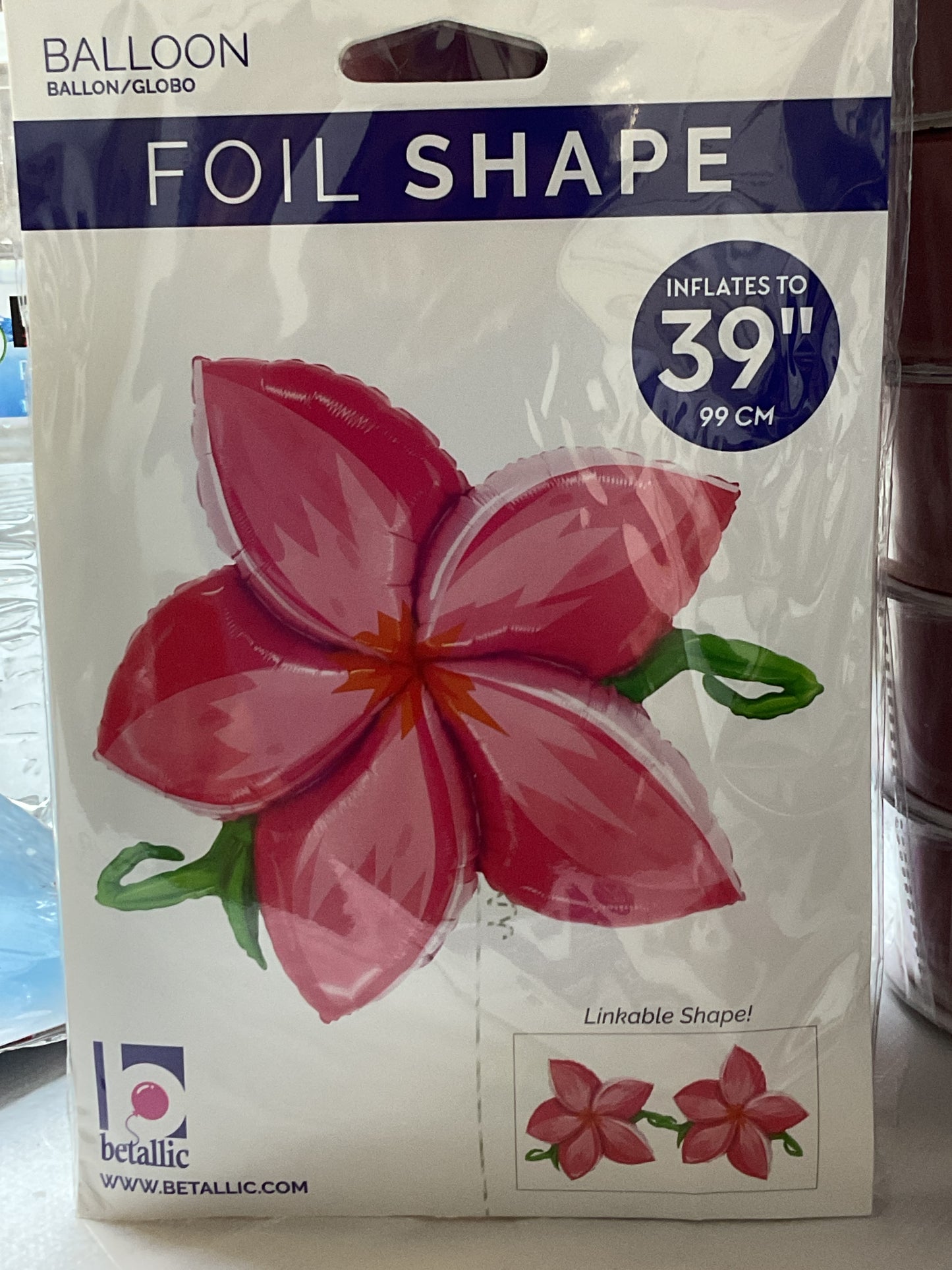 39” Linky Plumeria Pink Balloon