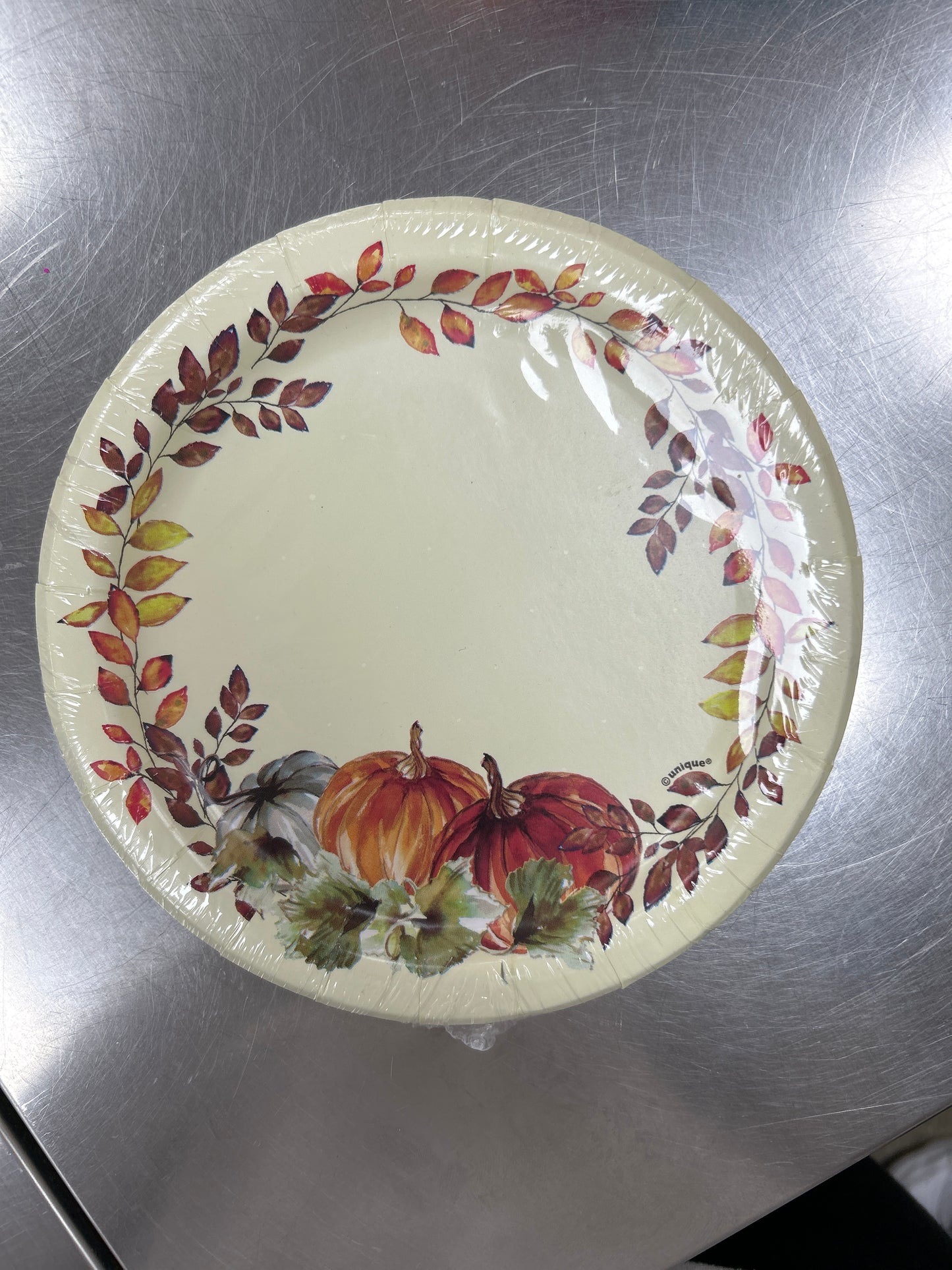 7" Plate Pumpkin 8ct