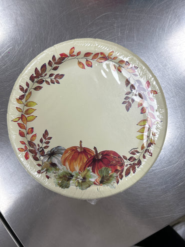 7" Plate Pumpkin 8ct