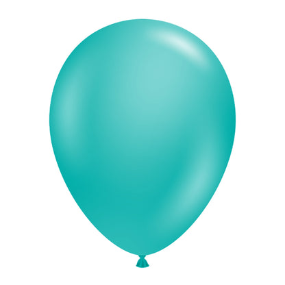 Tuftex Teal 100ct Latex Balloon 11"