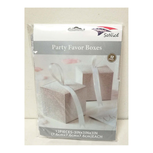 (c) Party Favor Box Silver