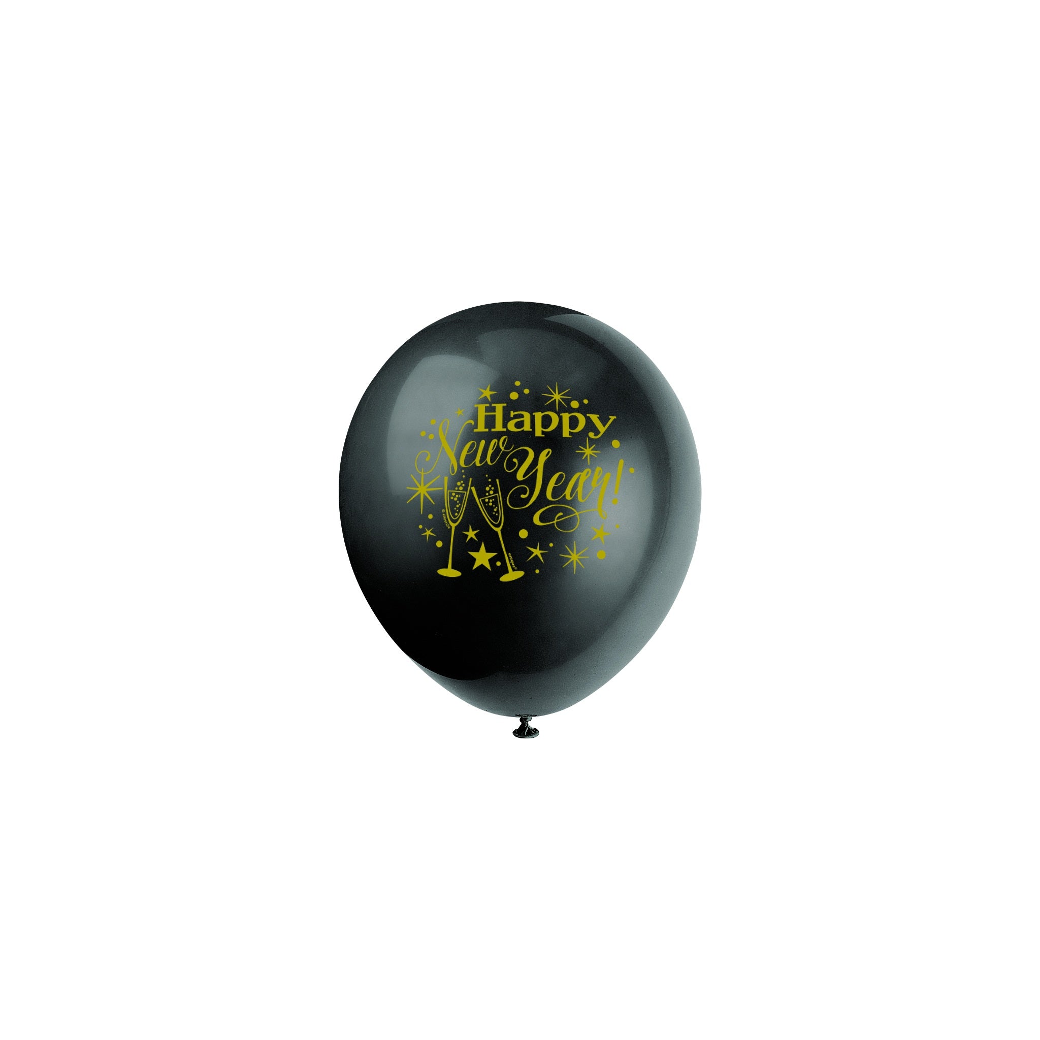 Glitter New Year 8ct Latex Balloon 12"