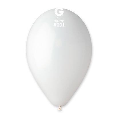 Ge Latex Balloon White 50ct Latex Balloon 12"