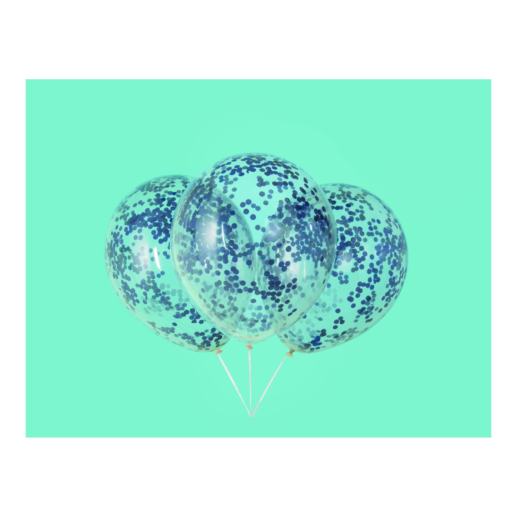Confetti Blue 6ct Latex Balloon 12"