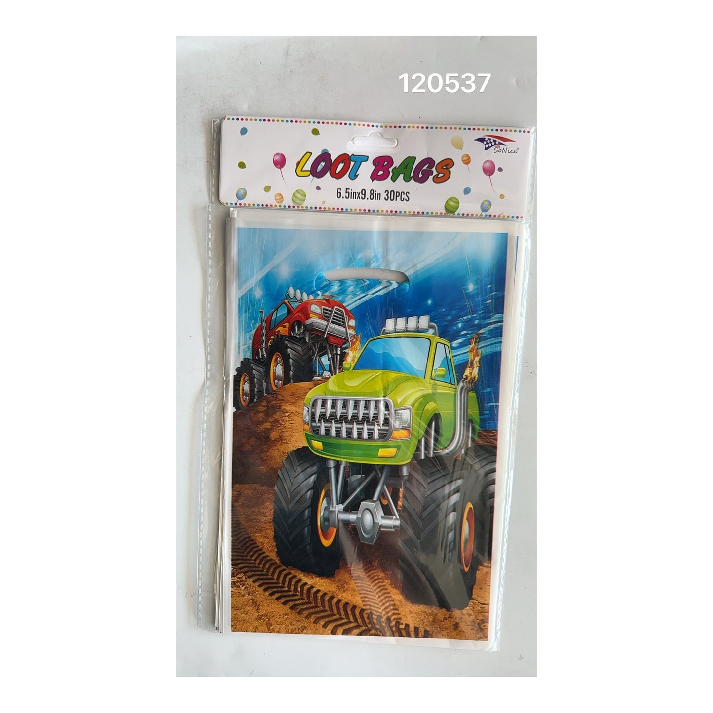 30 ct Loot bags Monster Truck 120Pk/Cs