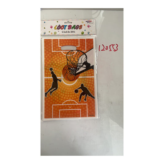30 ct Loot bags Basketball 120Pk/Cs